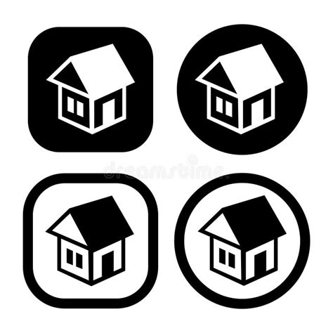 Set Of House Building Icon Logo Vector Flat Icon Vector Illustration