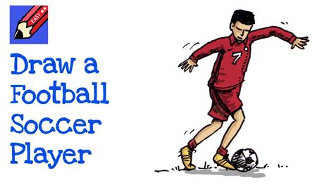 How To Draw A Soccer Football Player Real Easy Youtube