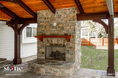 palmer™ outdoor fireplace fond du lac natural stone