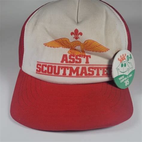 Vintage Boy Scouts Of America Bsa Hat Assistant Scoutmaster W Detroit