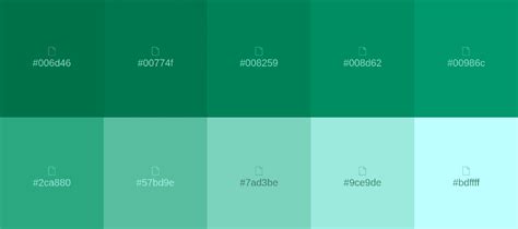 Green Color Palette Codes Combinations