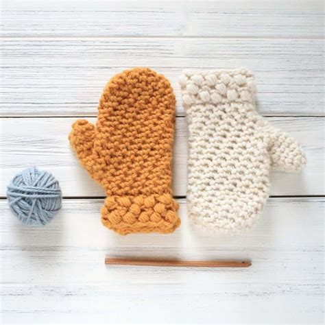 Easy Gathered Buds Crochet Mittens For Kids Crochet Life