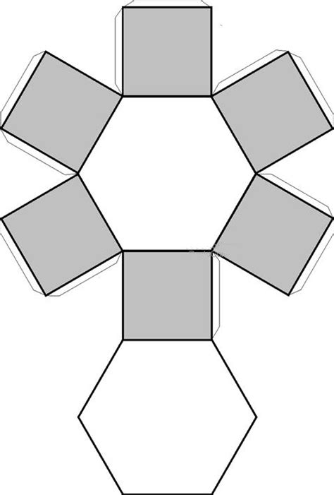 Recortables De Figuras Geométricas Prisma Hexagonal Dibujos Para