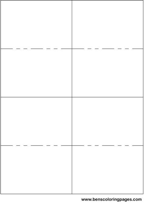 Printable Flash Card Template Word