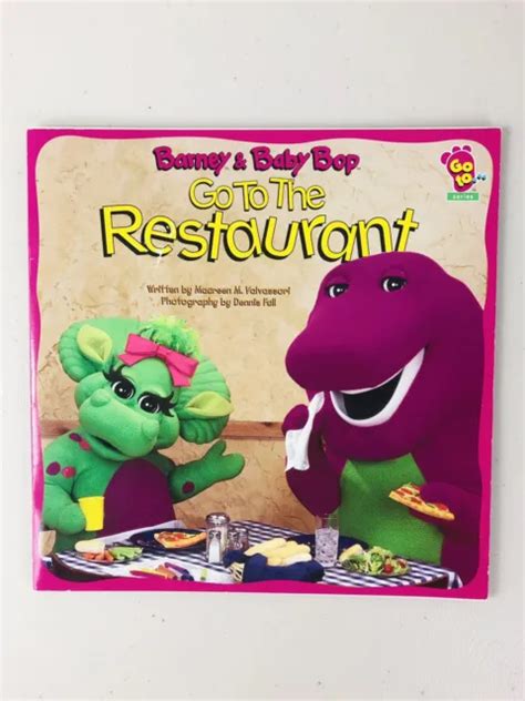 Vintage Barney And Baby Bop Go To The Restaurant 1998 Softcover Vgc 18