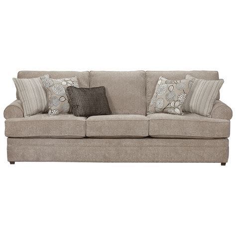 Simmons Upholstery 8530 Br Transitional Sofa With Rolled Arms Royal