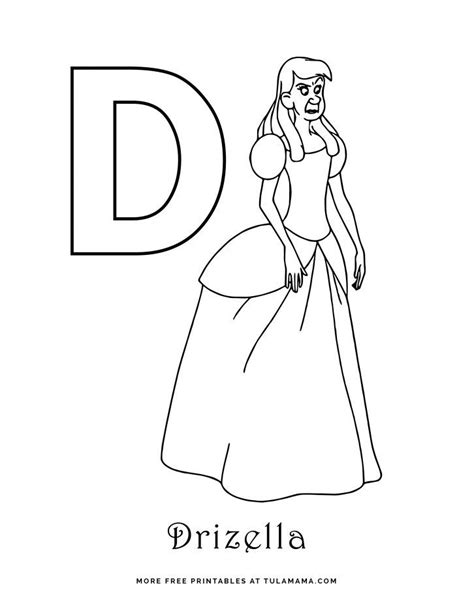 Free Printable Disney Alphabet Coloring Pages Disney Characters Letters