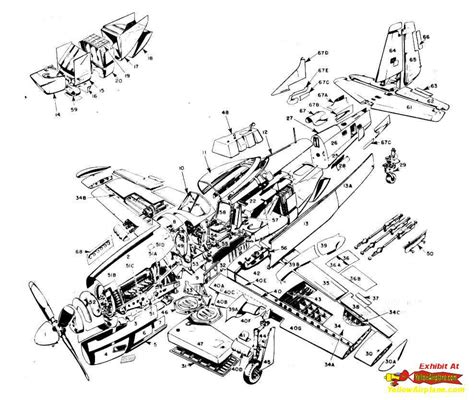An Exploded View Photos Of The P 51 Mustang
