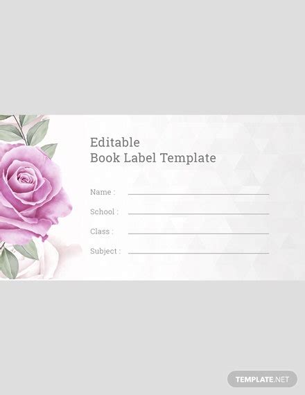 Free Editable Book Label Template Word Doc Psd