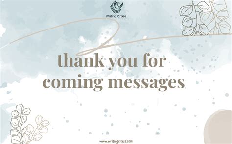 101 Heartfelt Thank You For Coming Messages
