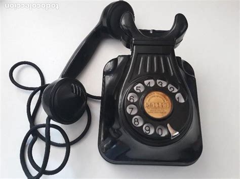 Teléfono Negro De Baquelita Años 50 60 De Comprar Teléfonos