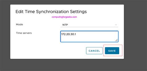 How To Configure NTP Time On VSphere ESXi VCenter ComputingForGeeks