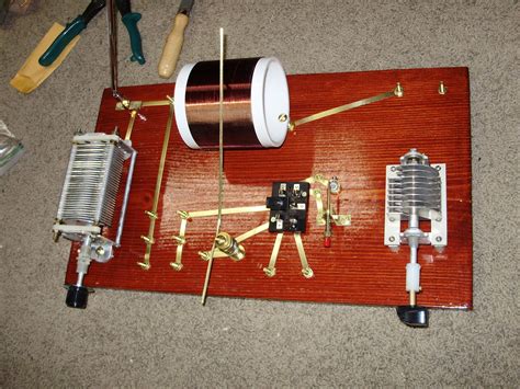 Here Building The Crystal Radio The Brass Rod Slide Connector Is Added