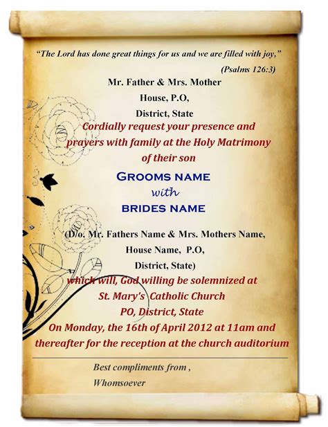 Hindu Wedding Invitation Card Template Editable Wedding Invitations