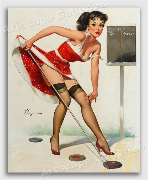 Aiming To Please Vintage Style Elvgren Sexy Pin Up Girl Poster