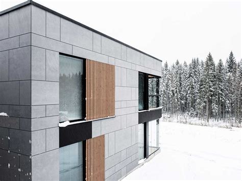Private House In Finland Equitone Tectiva Facade Panels Equitone