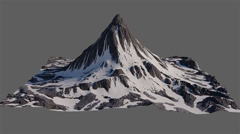8k Detailed Snowy Mountain Landscape 3d Model Cgtrader
