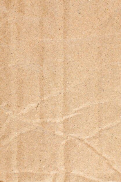Premium Photo Brown Cardboard Crumpled Texture