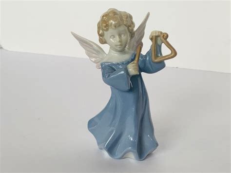 Porcelain Angel Figurine Bisque Sculpture Christmas Holiday Etsy