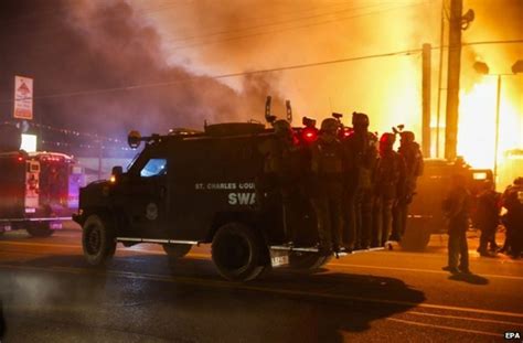 Ferguson Riots Ruling Sparks Night Of Violence Bbc News