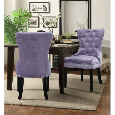 chic home elizabeth dining side accent chair velvet upholstery set of 2