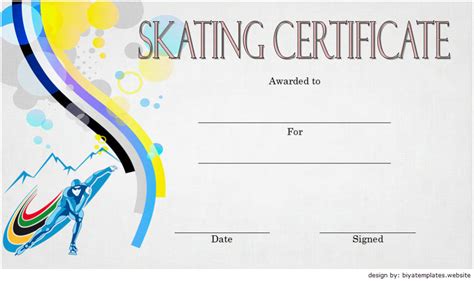 Ice Skating Certificate Template 8 Paddle Certificate