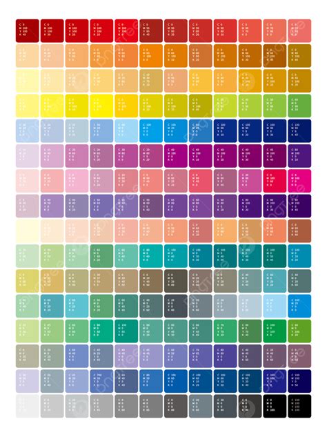 Cmyk Common Color Card Vector Material Cmyk Common Color Card Template
