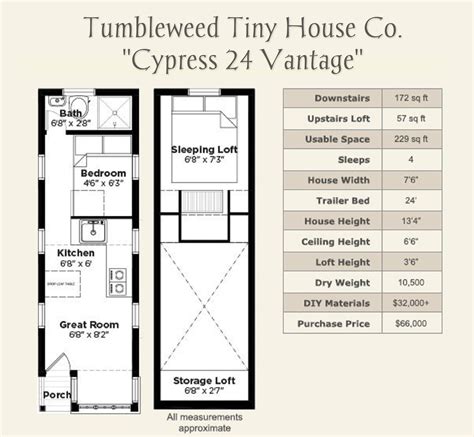 Cypress Tumbleweed Houses Tiny House Floor Plans Diy Tiny House