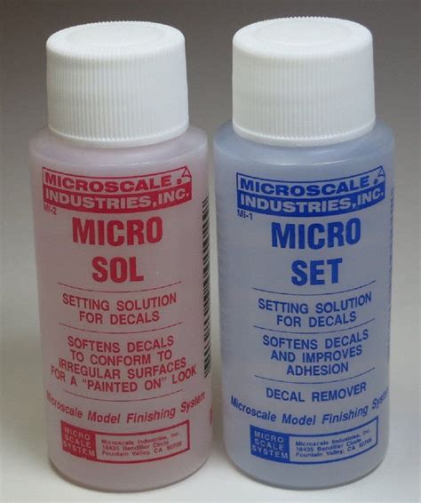 Decal Setting Solution Micro Scale Micro Sol 102 Micro Set 101