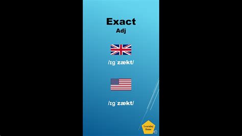 Exact Meaning Pronunciation And Synonyms Shorts Youtube