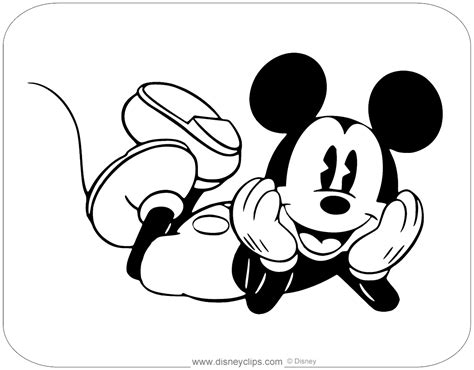 Best coloring pages printable, please share page link. Classic Mickey Mouse Coloring Pages | Disneyclips.com