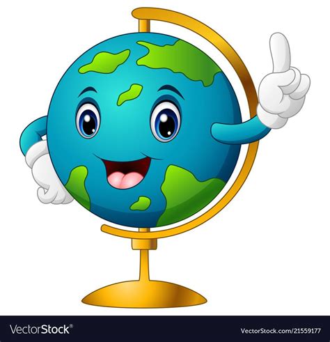 Illustration Of Cartoon World Globe Pointing Download A Free Preview