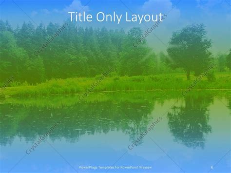 Powerpoint Template River With Reflection Of Trees In It And