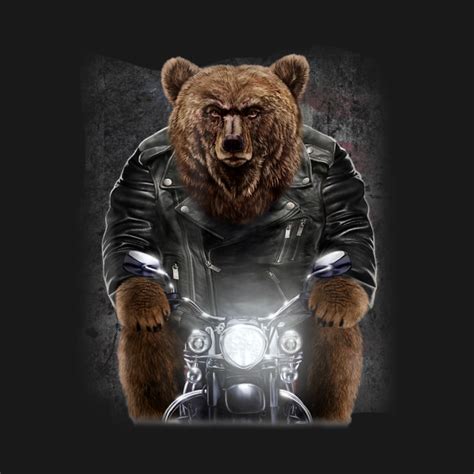 A forward position is fine for high speed stability but for low speed control the rider should set back. Cool Grizzly Bear On A Motorcycle Desighn - Bike Wallpaper