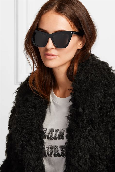 Black Kate Cat Eye Acetate Sunglasses Saint Laurent In 2020