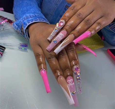 Pin By Thee Original On Girly Girl Long Acrylic Nails Coffin Long
