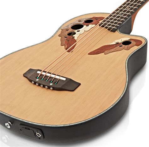 Roundback Electro Acoustic 5 String Bass Guitar By Gear4music B Stock At
