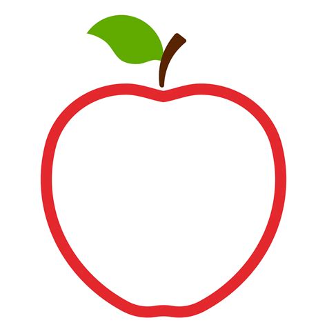 Icono De Manzana Logotipo De Manzana De Contorno Rojo Aislado Sobre