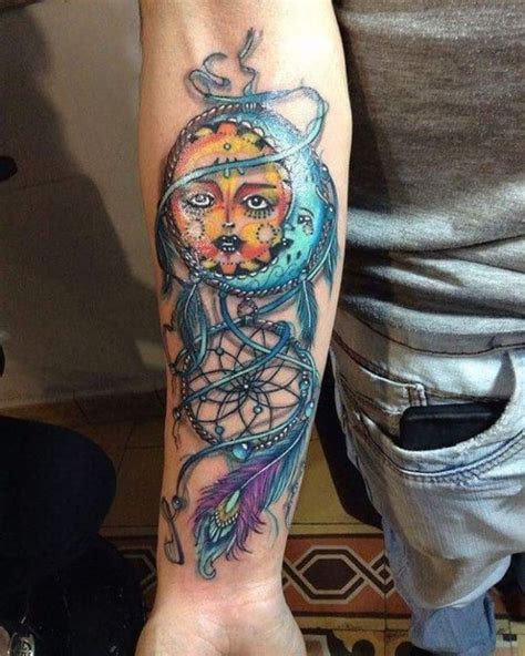 55 Dreamcatcher Tattoos Tattoo Designs Moon Tattoo Designs Tattoos
