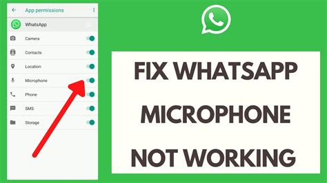 How To Fix Whatsapp Microphone Not Working Youtube