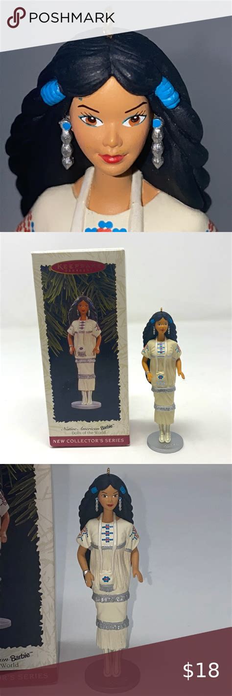 Hallmark Ornament Native American Barbie 1st In Series Dolls Of The World 1996 Hallmark