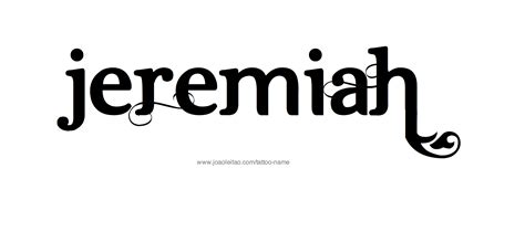 Jeremiah Name Tattoo Designs