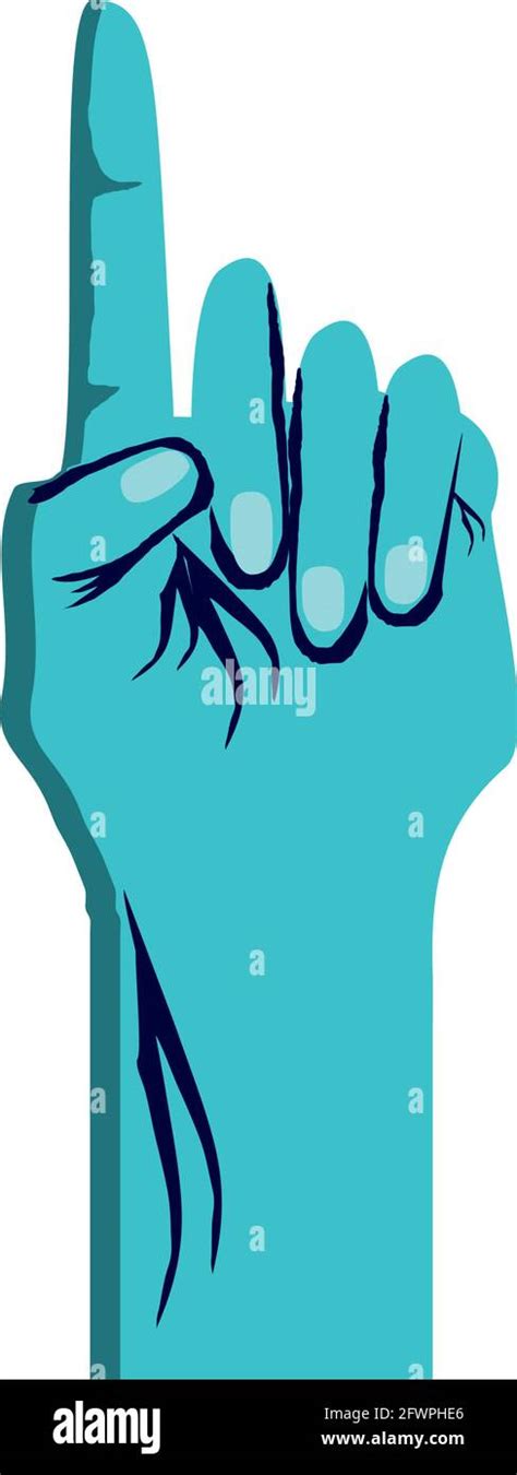 Raised Hand Index Finger Stock Vector Image And Art Alamy