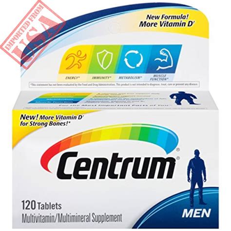 The vitamin company aims to provide top quality & effective health care products to enable people to lead a healthy life that too at a very affordable price. buy american centrum men multivitamin d3 multiminerals ...