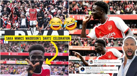 🤣arsenal And Tottenham Fans Crazy Troll Reactions To Bukayo Saka Mimics