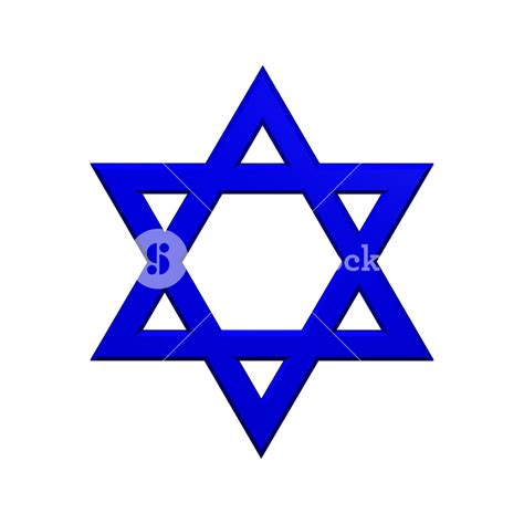 Blue Judaism Religious Symbol Star Of David Isolated On White
