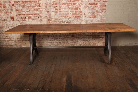 1stdibs Dining Room Table Dining Table Plank Top Vintage Cast