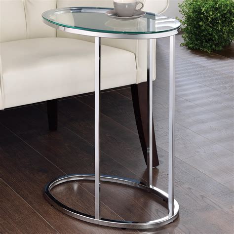 Coaster Accent Tables Glass Top Contemporary Snack Table Homeworld