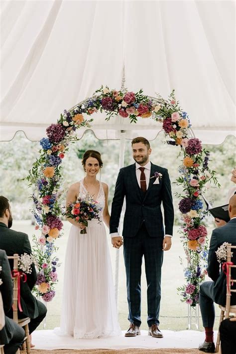 35 Super Colorful Wedding Arches And Altars Weddingomania