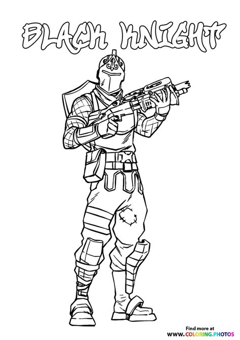 Tiny Black Knight Fortnite Coloring Pages For Kids